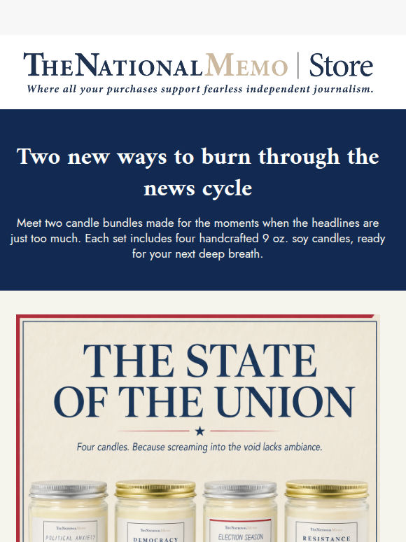 New in:  Two candle bundles for political grief