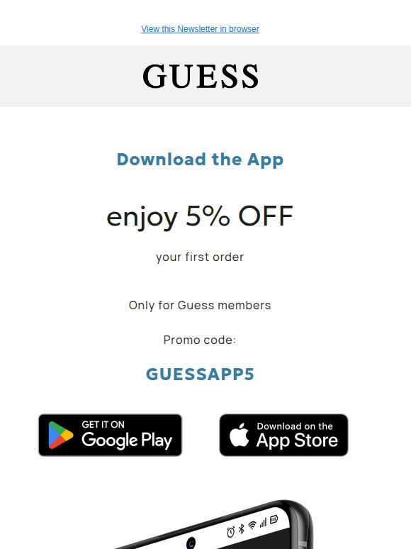 5% OFF on the App