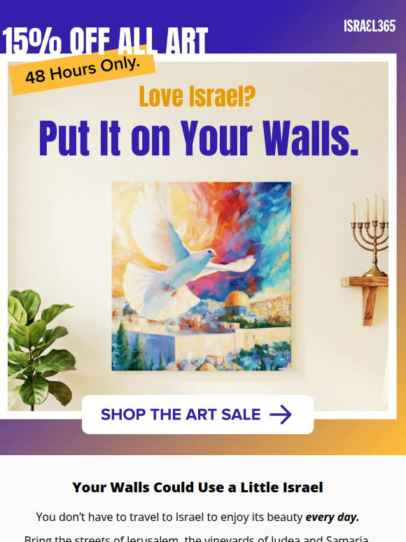 adam, this is one way to keep Israel close