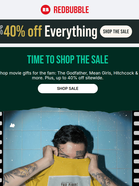 Up to 40% off everything. Get into it. 🕺