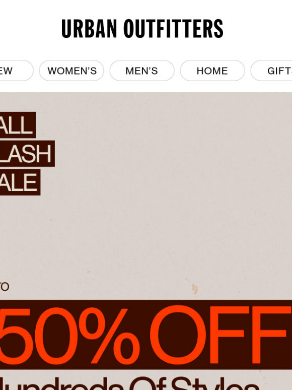 Fall Flash Sale 🍂 Up to 50% Off