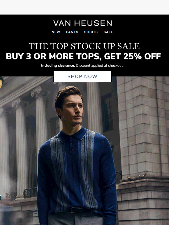 BUY 3+ TOPS, GET 25% OFF →