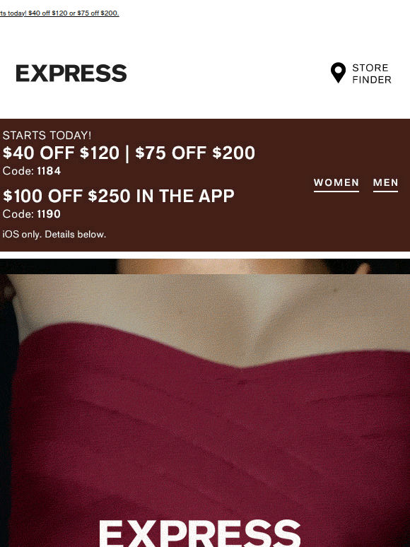 New & soon to sell out: Express x bebe