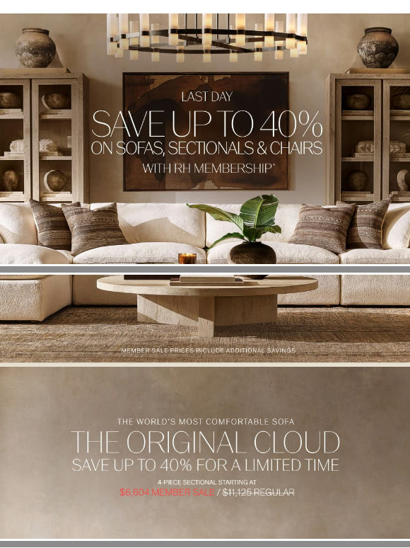Enjoy Savings Up to 40% on Sofas, Sectionals & Chairs. Last Day.