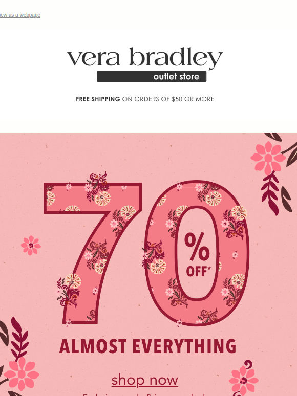 70% off almost everything is on