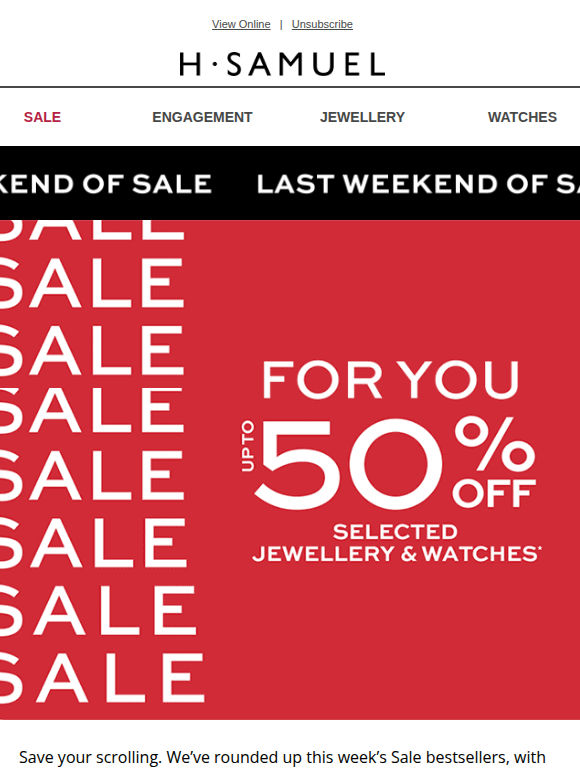 The Sale's bestselling line-up