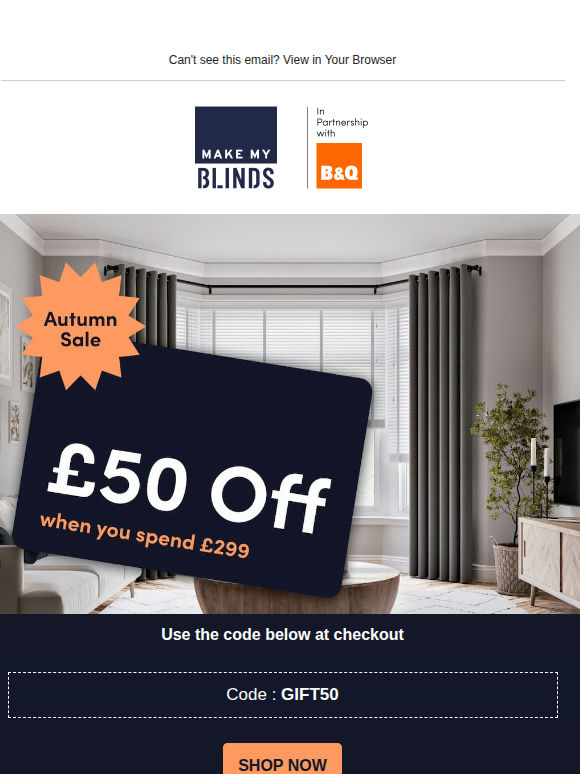 Claim your £50 off now! This weekend only ⏳