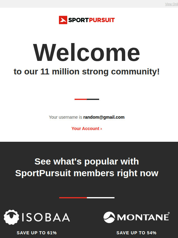 Welcome to SportPursuit!