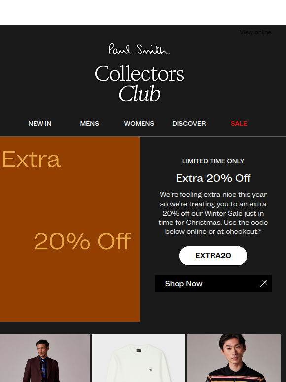 An additional 20% off sale, just for you