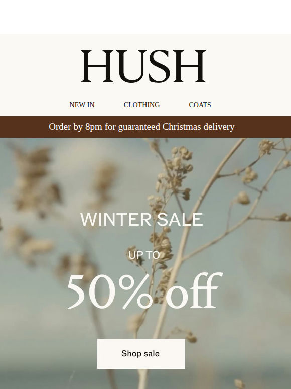 Order by 8pm for Christmas delivery