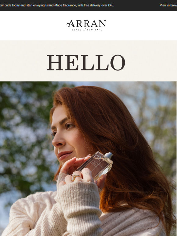 Welcome to ARRAN — 20% Discount Awaits