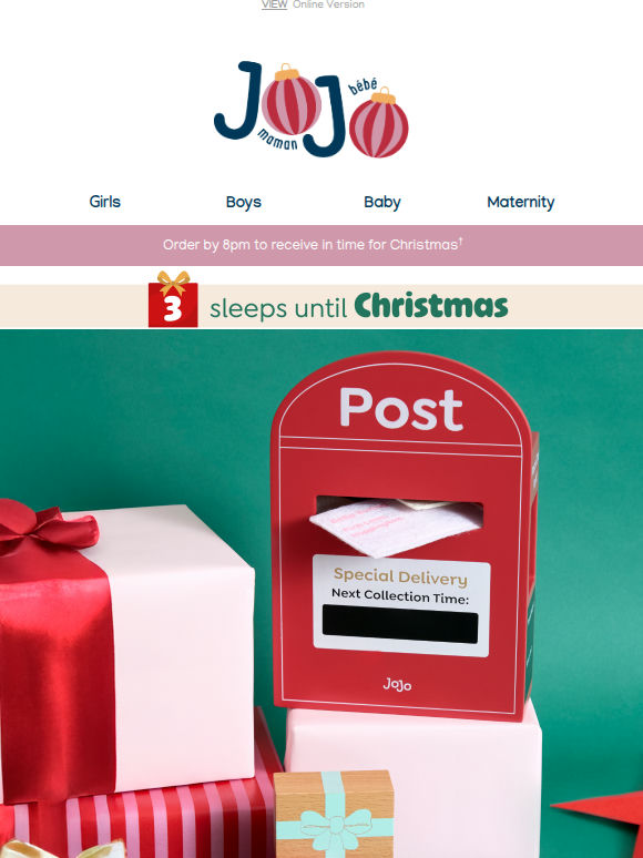 Last chance for Christmas delivery 🚨