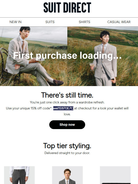 Hey there, treat yourself a style upgrade with 15% off*