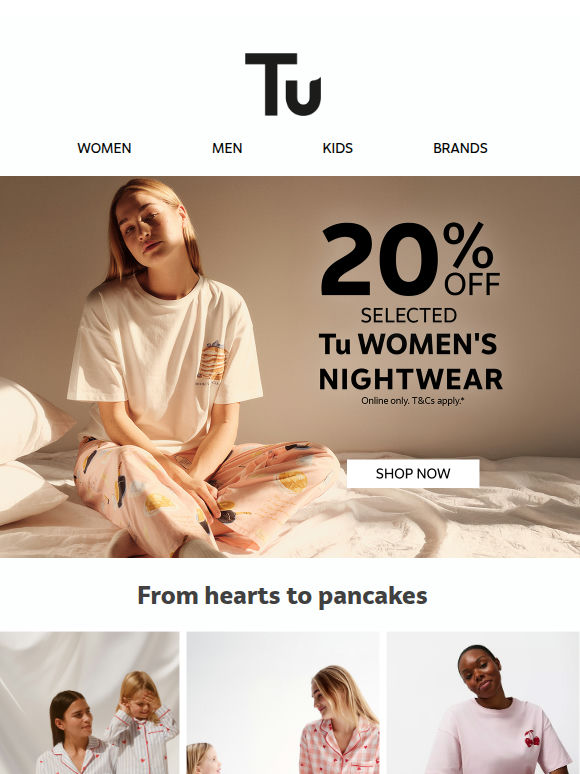 20% off Tu Women's Nightwear now on