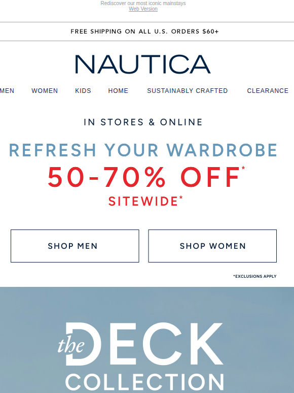 The Deck Collection from $12.99 (+70% off sitewide)