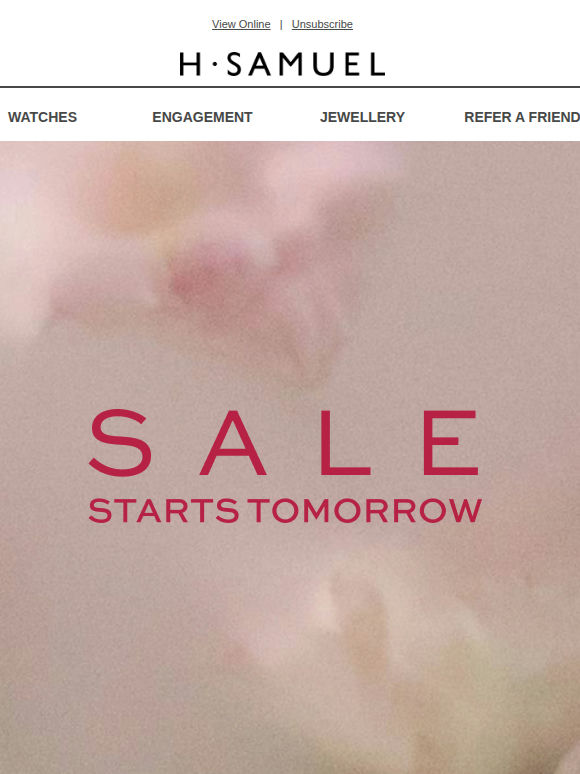 Tomorrow called… It said “Big Sale”