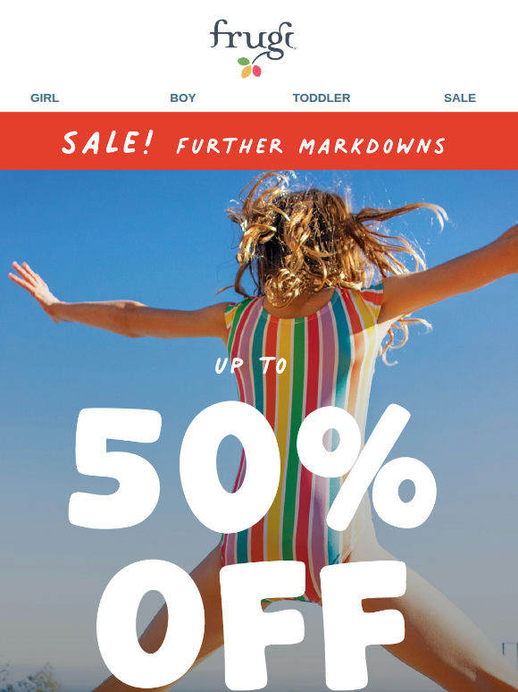 Further Markdowns to SALE: Up to 50% off 🌟