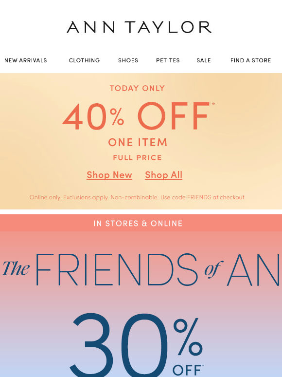 The Newest Of New Is 30% Off