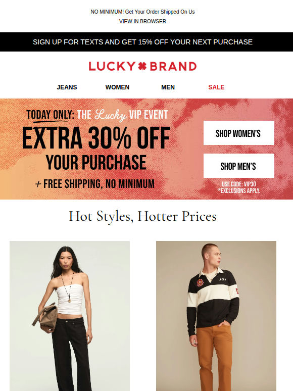 EXTRA 30% Off Plus FREE Shipping, Today Only!