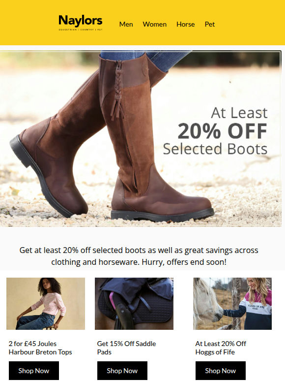 Ends Soon | At Least 20% OFF Selected Boots