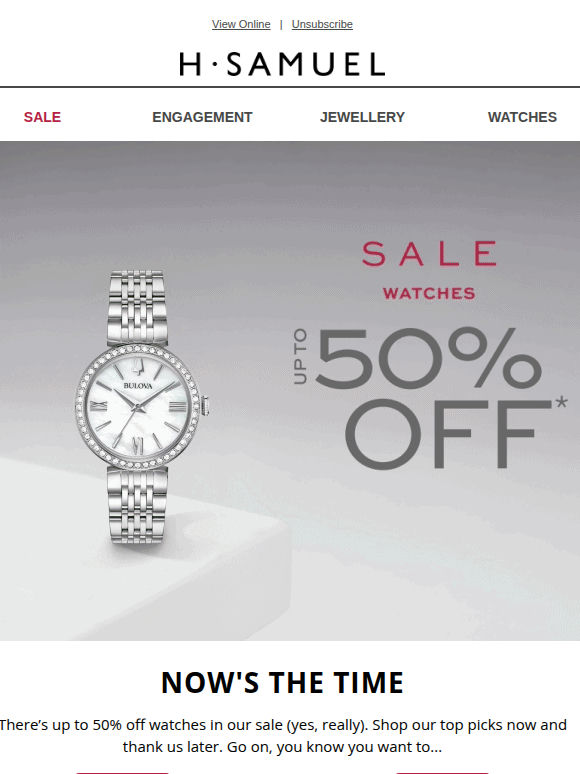 Your new watch is on sale