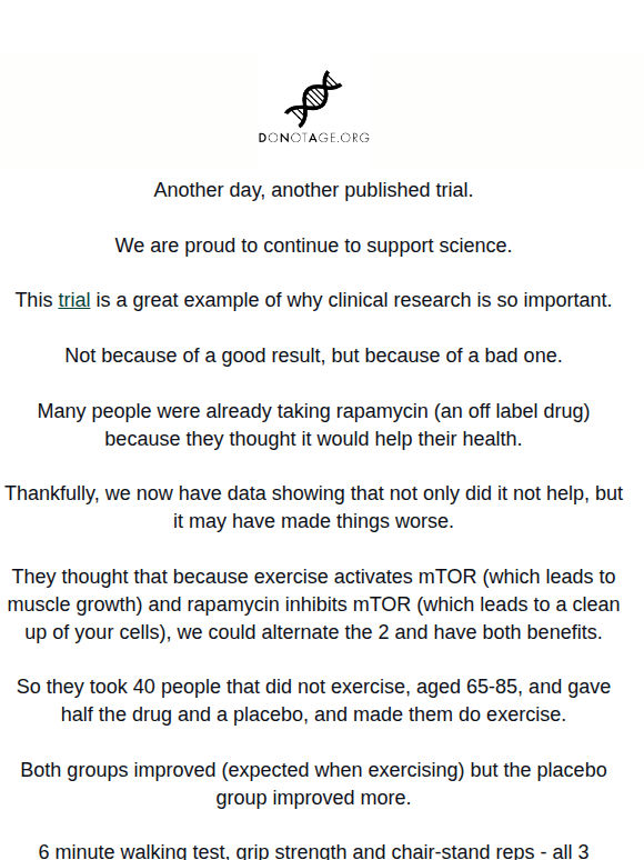 Another DoNotAge.org Funded Trial Has Been Published