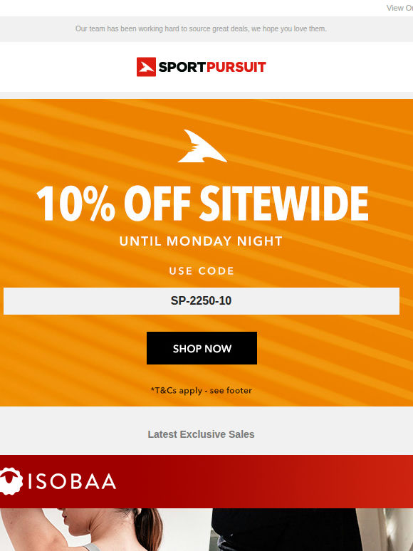 Isobaa Merino Underwear | Helinox | Veloforte Nutrition | Natural Park | Merino Wool Tees | Up to 71% Off!