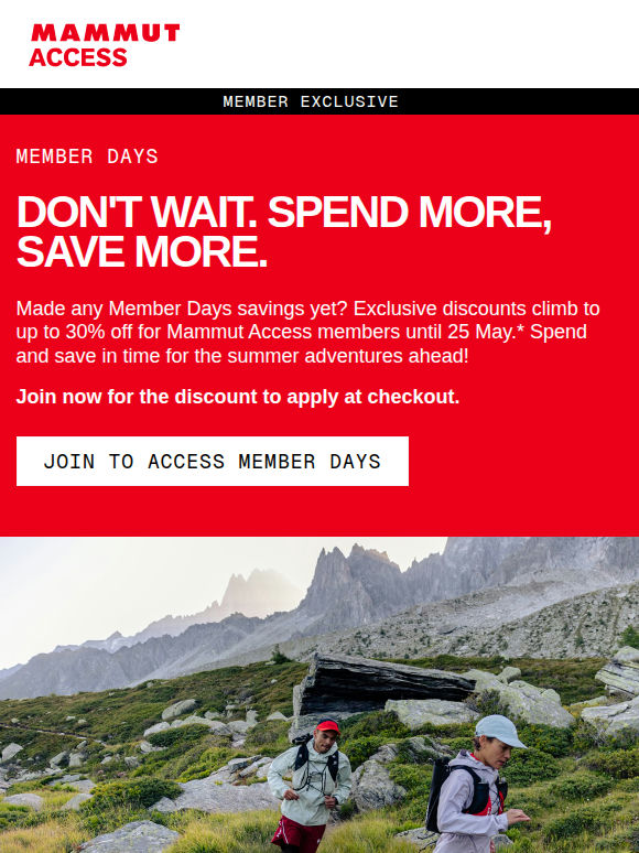 Save as you spend: up to 30% off