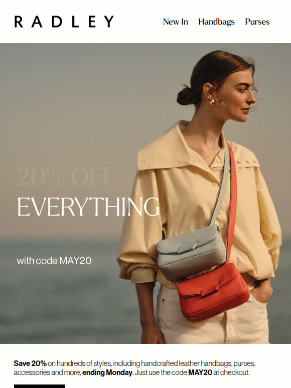 20% off EVERYTHING ends Monday