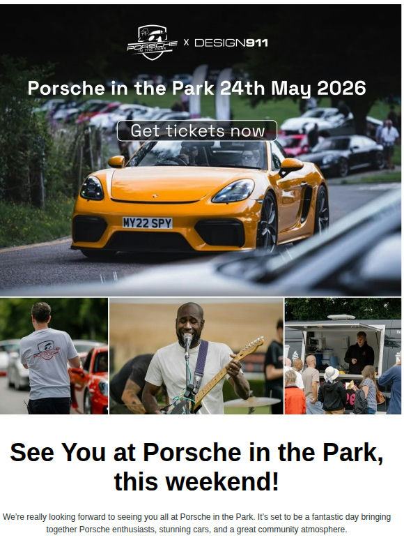 See You at Porsche in the Park, this weekend!