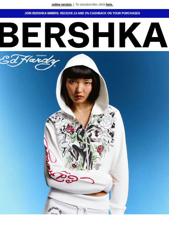 ED HARDY x BERSHKA: Y2K is back 🌹