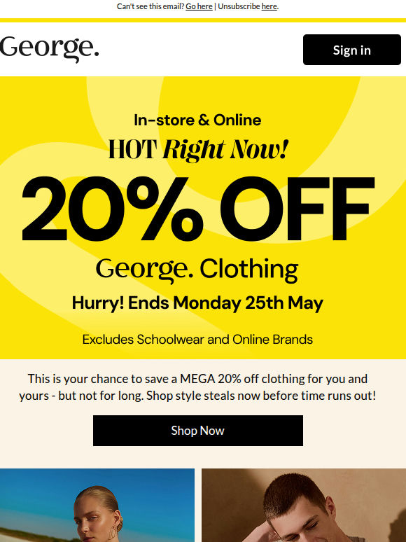 20% off George Clothing 🛍️