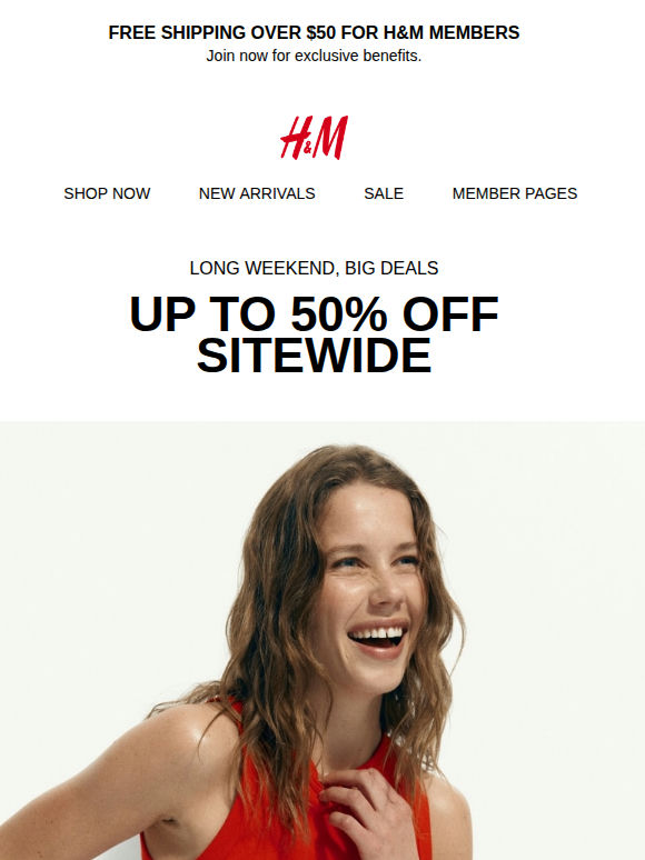  Up to 50% off denim — yes, all denim