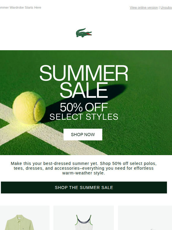 Summer Starts at 50% Off