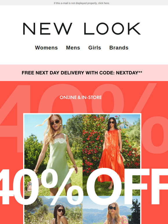 NEW OFFER ALERT: up to 40% off heatwave ready dresses