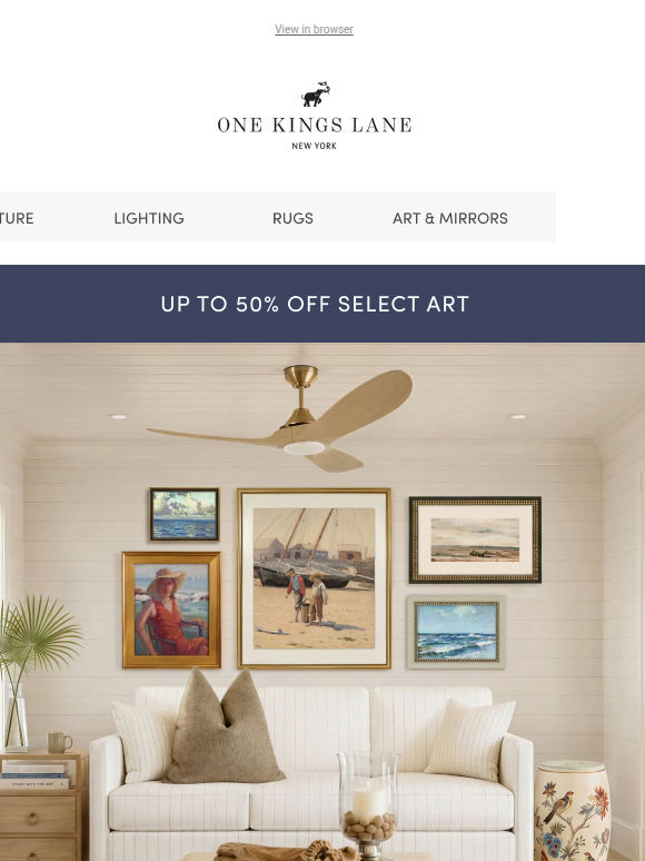 A Designer’s Guide to Gallery Walls + Up to 50% off Art