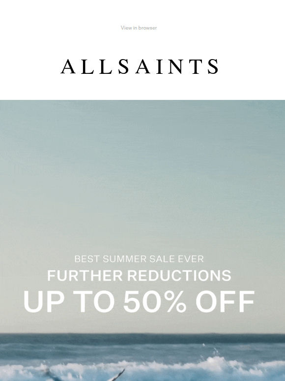 Further Reductions: Sale Up To 50% Off