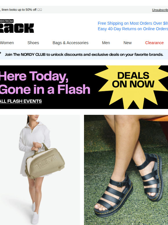 Just Landed from TUMI | Dr. Martens Up to 40% Off