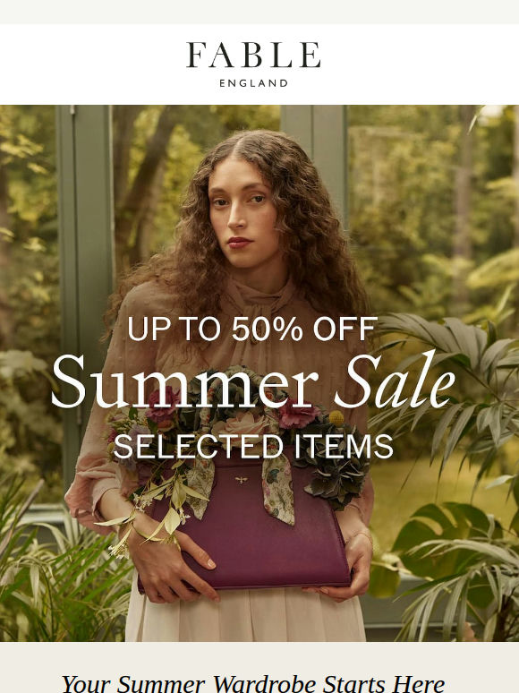 Summer Sale: Up to 50% Off Selected Styles
