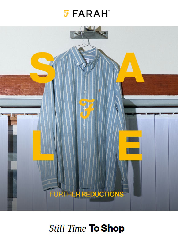 The Farah Sale Continues With Extra 15% Off