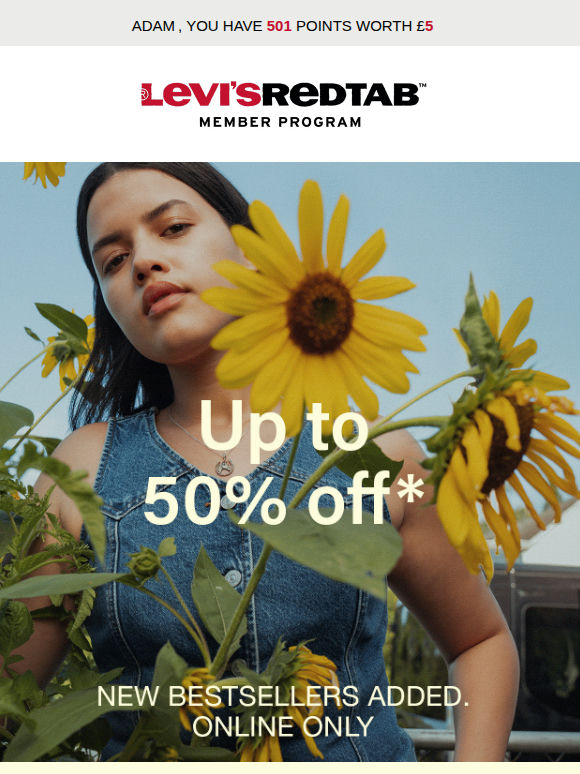 Up to 50% off + New bestsellers added, online only