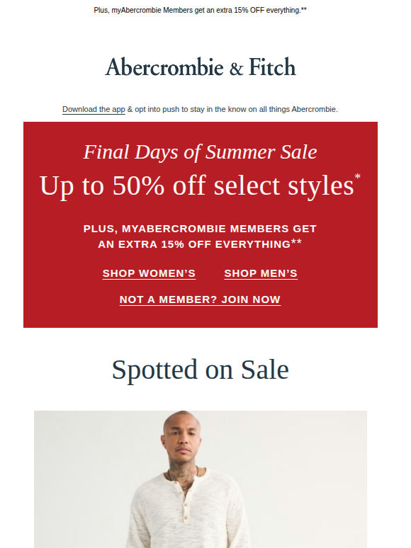Up to 50% OFF select styles* won't last forever.