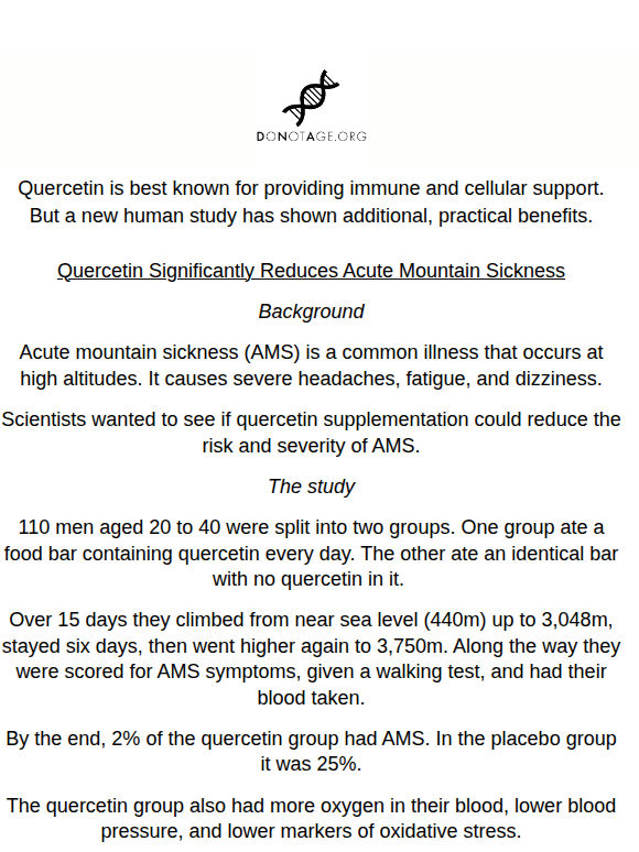 Study: Human Trial Shows New Benefits Of Quercetin 🏔️