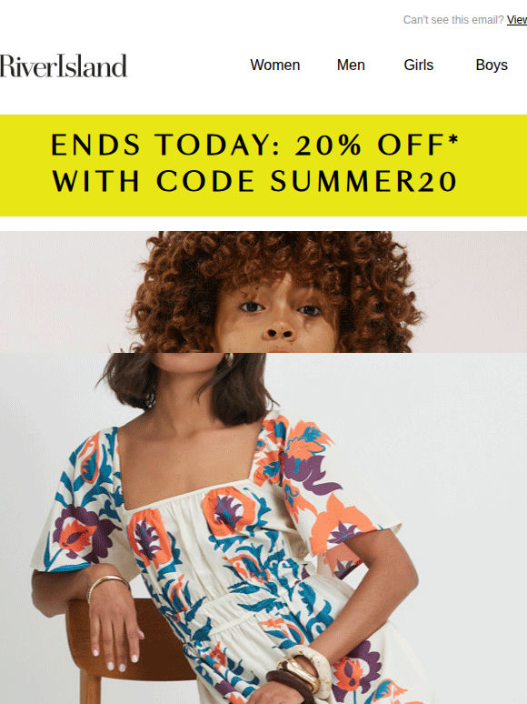 20% OFF* summer must-haves ends today!