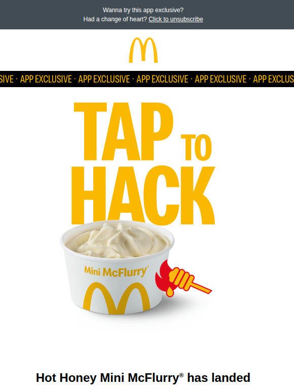 It’s HERE: Hot Honey Mini McFlurry® 🌶️ 🍯