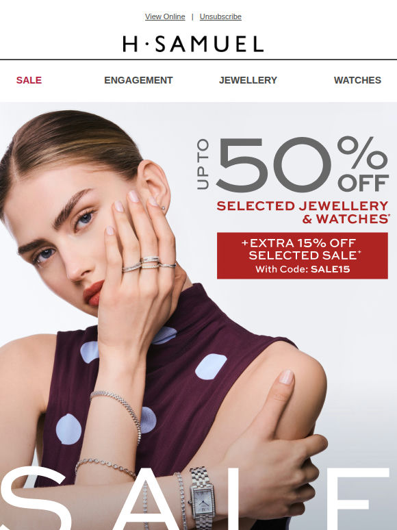Here's a little extra: 15% off Sale