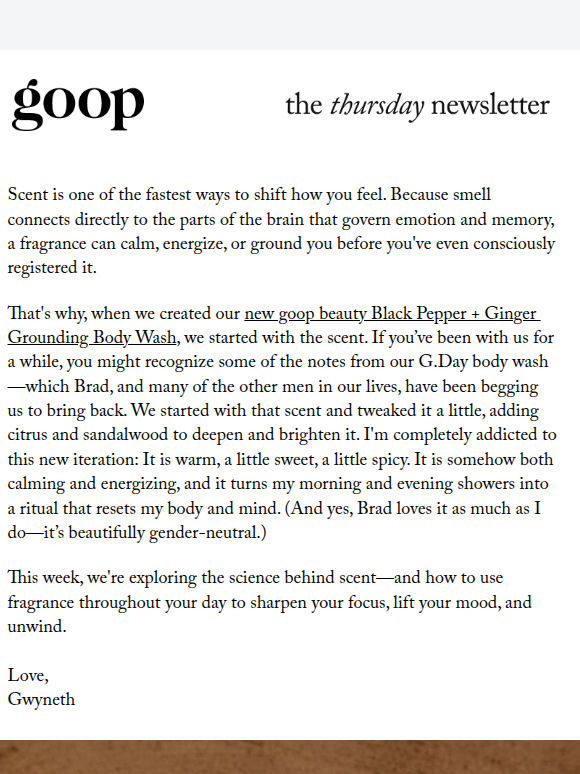 the Thursday newsletter