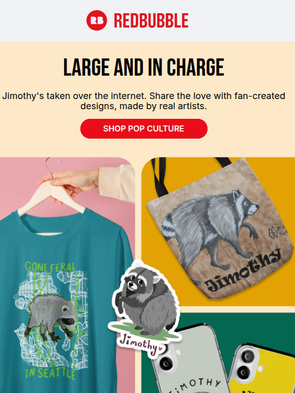 Jimothy Designs for Fans of the Rotund Raccoon