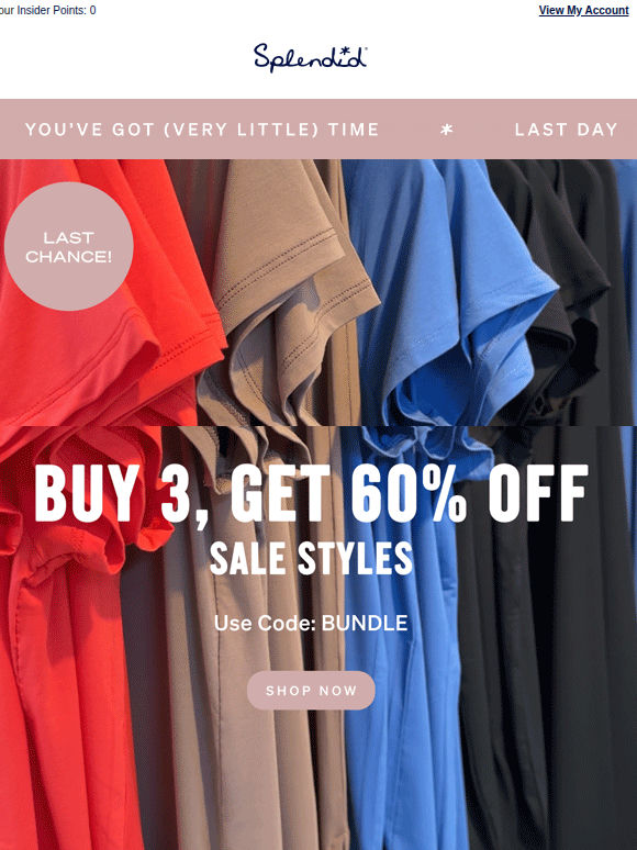 Last Chance: Buy 3, Get 60% Off