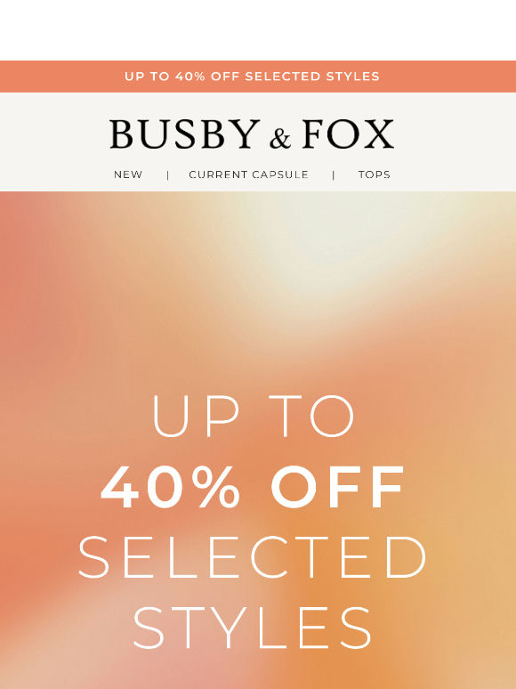 Up to 40% off | Our top picks